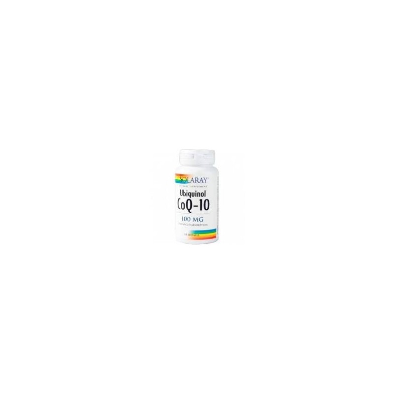CoQ10 UBIQUINOL 100 MG · 30 PERLAS · SOLARAY
