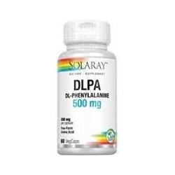 DL-FENILALANINA (phenylalanine) 500mg. 60 CAPSULAS VEGANAS -SOLARAY