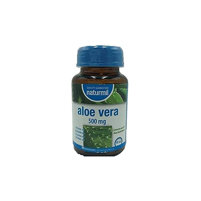 ALOE VERA 500 MG · 90 TABSLETAS · NATURMIL