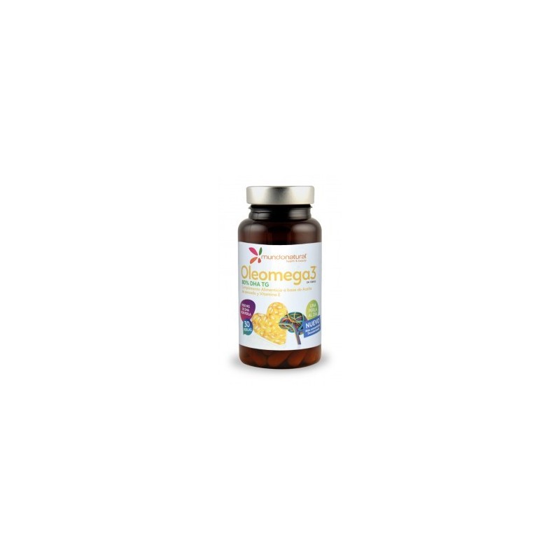 Oleomega 3 1.000 mg (80% DHA)  · Mundo Natural · 30 perlas