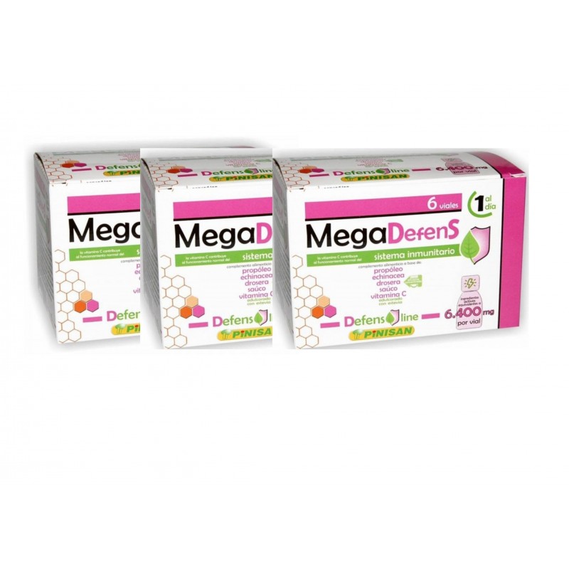 Mega Defens · 6 viales · Pinisan  (3 envases)