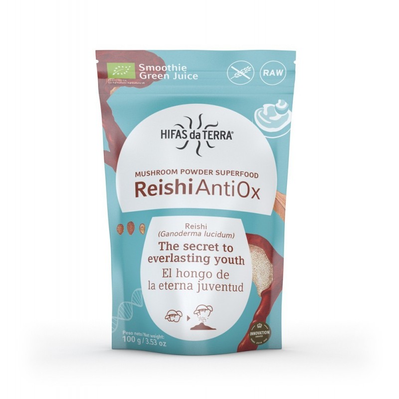 Superfood Reishi Antiox · 100 gramos · Hifas Da terra