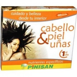Cabello, piel y uñas · 40 cápsulas (3 ENVASES) · Pinisan