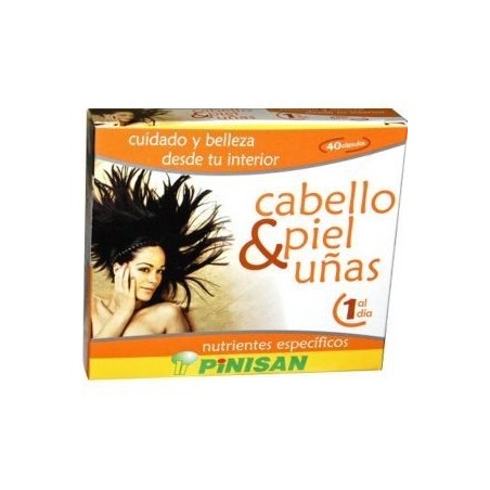 Cabello, piel y uñas · 40 cápsulas (3 ENVASES) · Pinisan