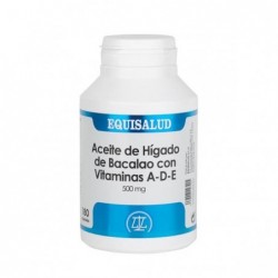 ACEITE DE HÍGADO DE BACALAO CON VITAMINAS A-D-E 500 MG 180 CÁPSULAS EQUISALUD