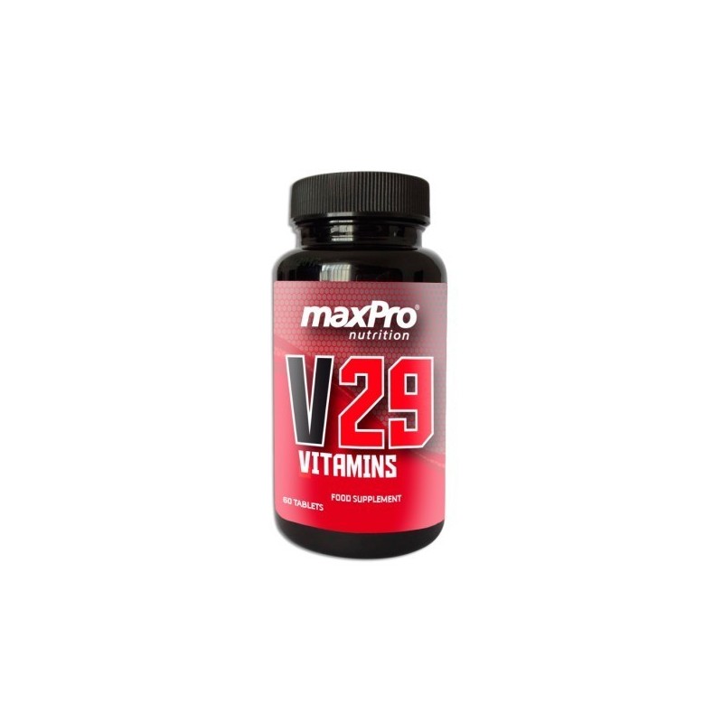 V29 VITAMINS · 60 TABLETAS · MAXTOP