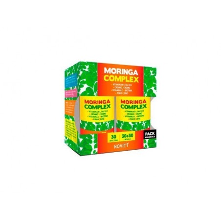 MORINGA COMPLEX · 30 + 30 CÁPSULAS · NOVITY