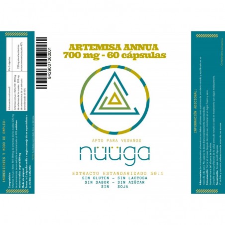 EXTRACTO DE ARTEMISA ANNUA - 50:1 ·NÜÜGA · 700 MG · 60 CÁPSULAS