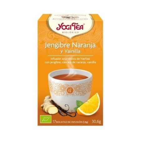 TE JENJIBRE NARANJA Y VAINILLA ( YOGI TEA ) BIOLOGICO 17 BOLSITAS 1.8g