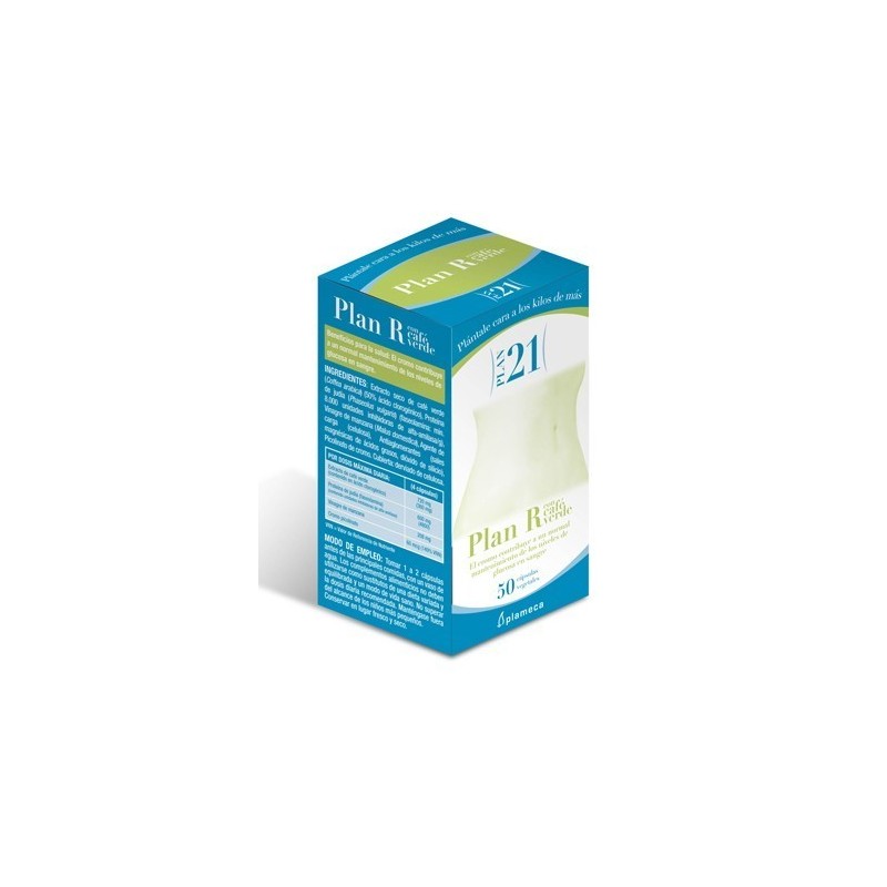 PLAN R con café verde ·50 cápsulas · Plameca