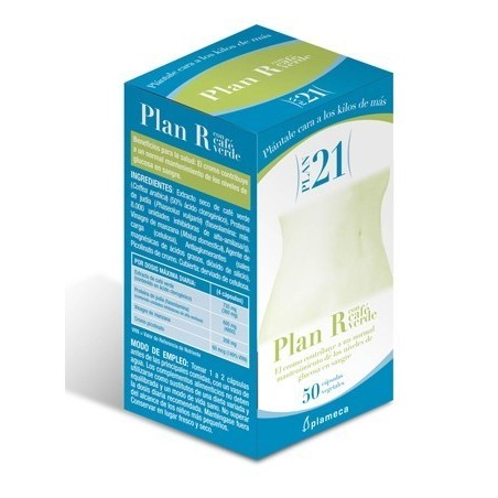 PLAN R con café verde ·50 cápsulas · Plameca
