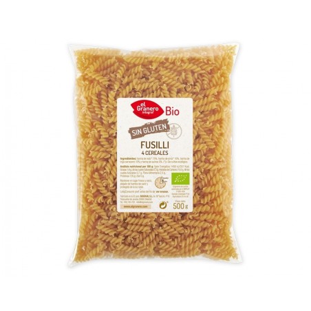 Fusilli de 4 cereales sin Gluten Bio, 500 g ( EL GRANERO )