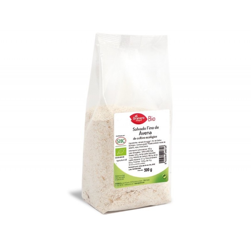 Salvado de Avena Fino Bio · 500 GRAMOS · EL GRANERO