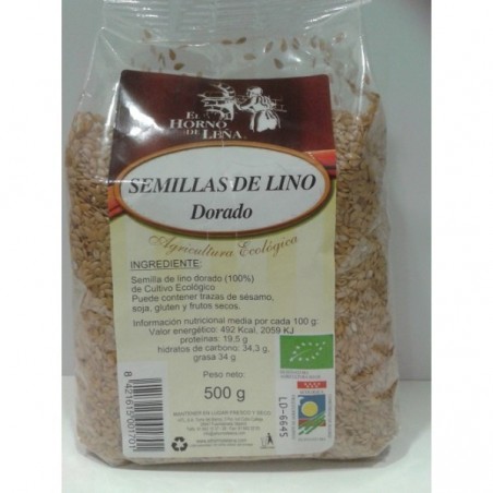 SEMILLAS DE LINO DORADO ECOLOGICO 500gr ( EL HORNO DE LEÑA)