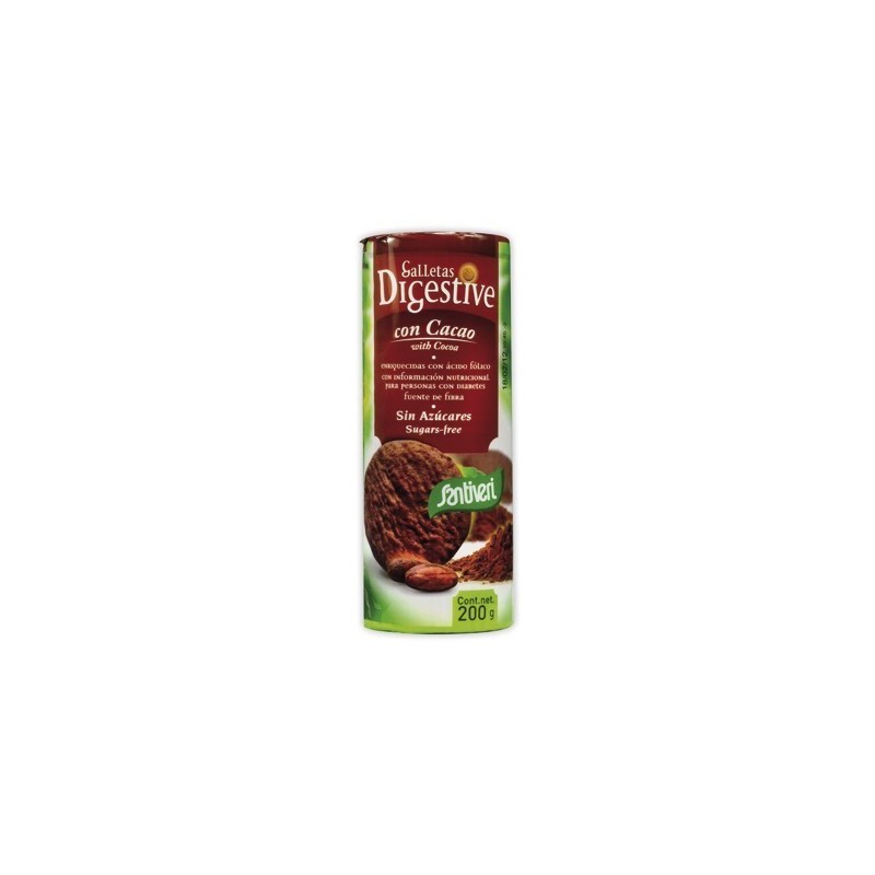 Galletas Digestive de cacao sin azúcar ( SANTIVERI )