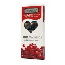 CHOCOLATE Negro con arándanos enteros ( TORRAS )