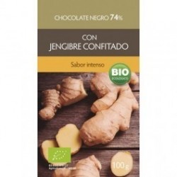 CHOCOLATE NEGRO 74% CON JENGIBRE CONFITADO ( BIOSUIT)