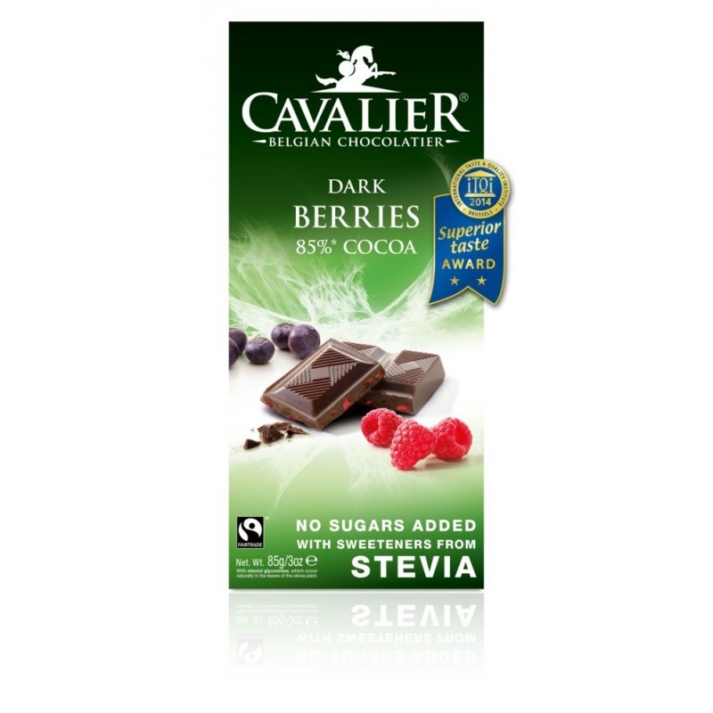 CHOCOLATE NEGRO BELGA CON BAYAS ( CAVALIER )