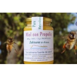 MIEL CON PROPOLIS  ( 498 gr DE MIEL Y 2gr DE PROPOLIS ) SABINARES DE ARLANZA