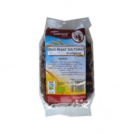UVAS PASA SULTANAS ECOLOGICAS 250 gr ( EL HORNO DE LEÑA )