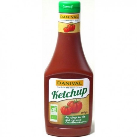 Ketchup con azúcar de caña ( Danival ) 560 g