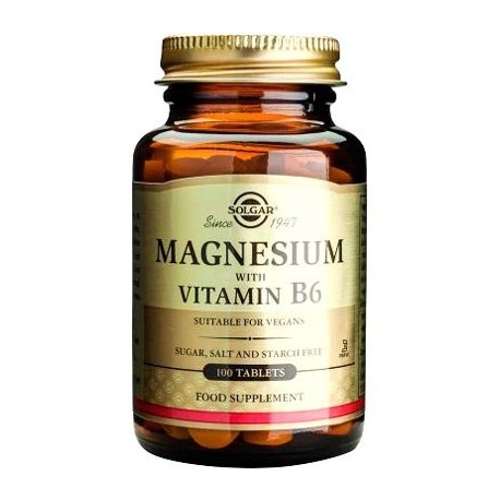 Solgar Magnesio con Vitamina B6 100 comprimidos