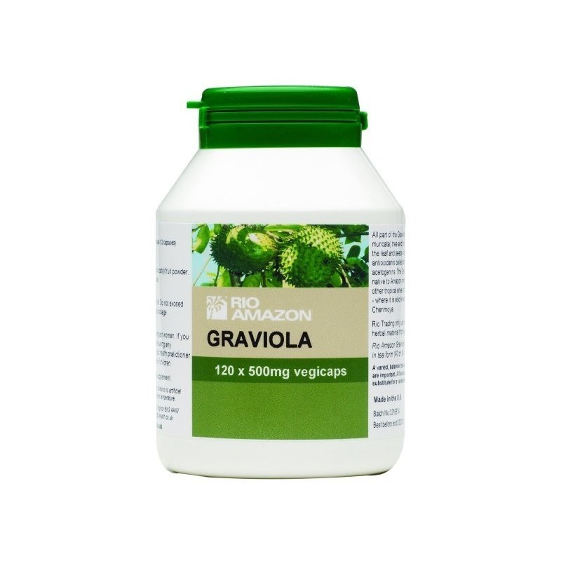 Graviola o Guanabana 500 mg · 120 cápsulas · Rio Amazon