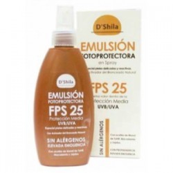Emulsión Fotoprotectora Spray SPF 25 · D'Shila · 200 ml
