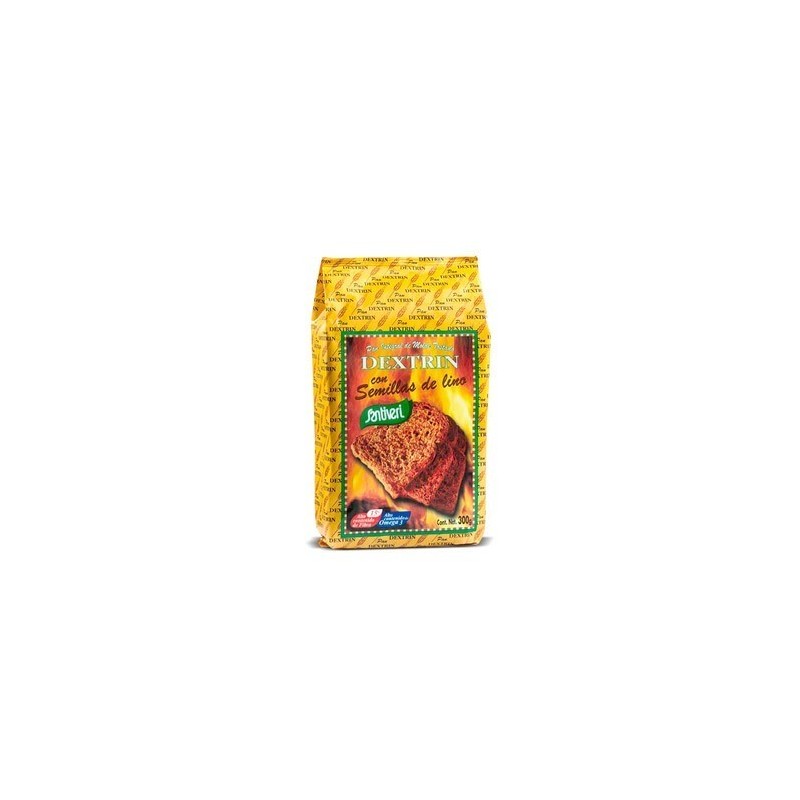 PAN INTEGRAL TOSTADO DEXTRIN CON SEMILLAS DE LINO · 300g GRAMOS · SANTIVERI