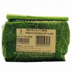 Arcilla verde polvo (Caolín A-40) 1Kg- Plameca