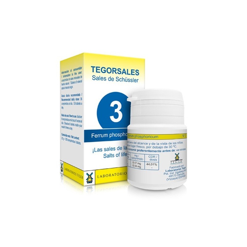 SALES DE SCHÜSSLER Nº 3 Ferrum Phosphoricum  tegorsales