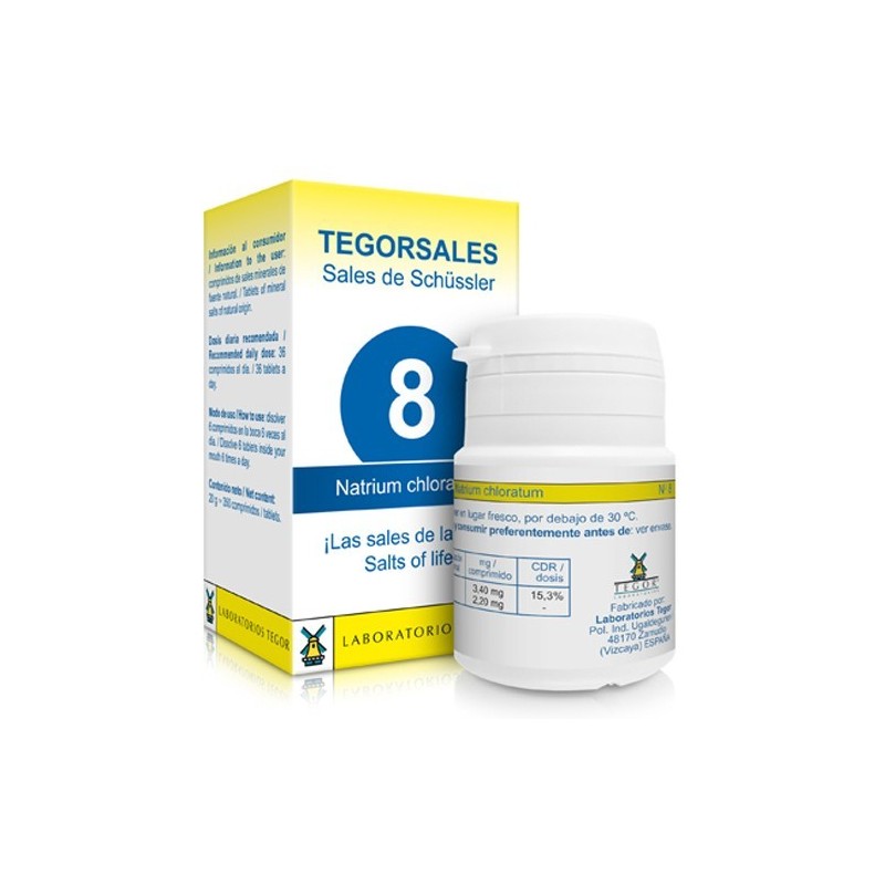 SALES DE SCHÜSSLER, Nº 8 Natrium Chloratum tegorsales